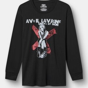 Torrid NWT Avril Lavigne Black Graphic Long Sleeve Shirt